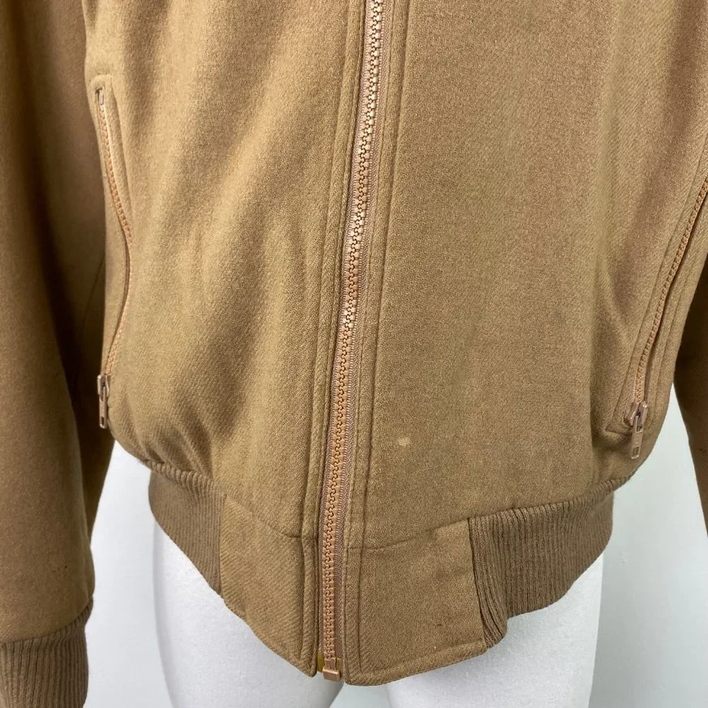 Vintage Anderson-Little Tan w/ Red Trim Coat Large Wool Blend - Picture 4 of 15